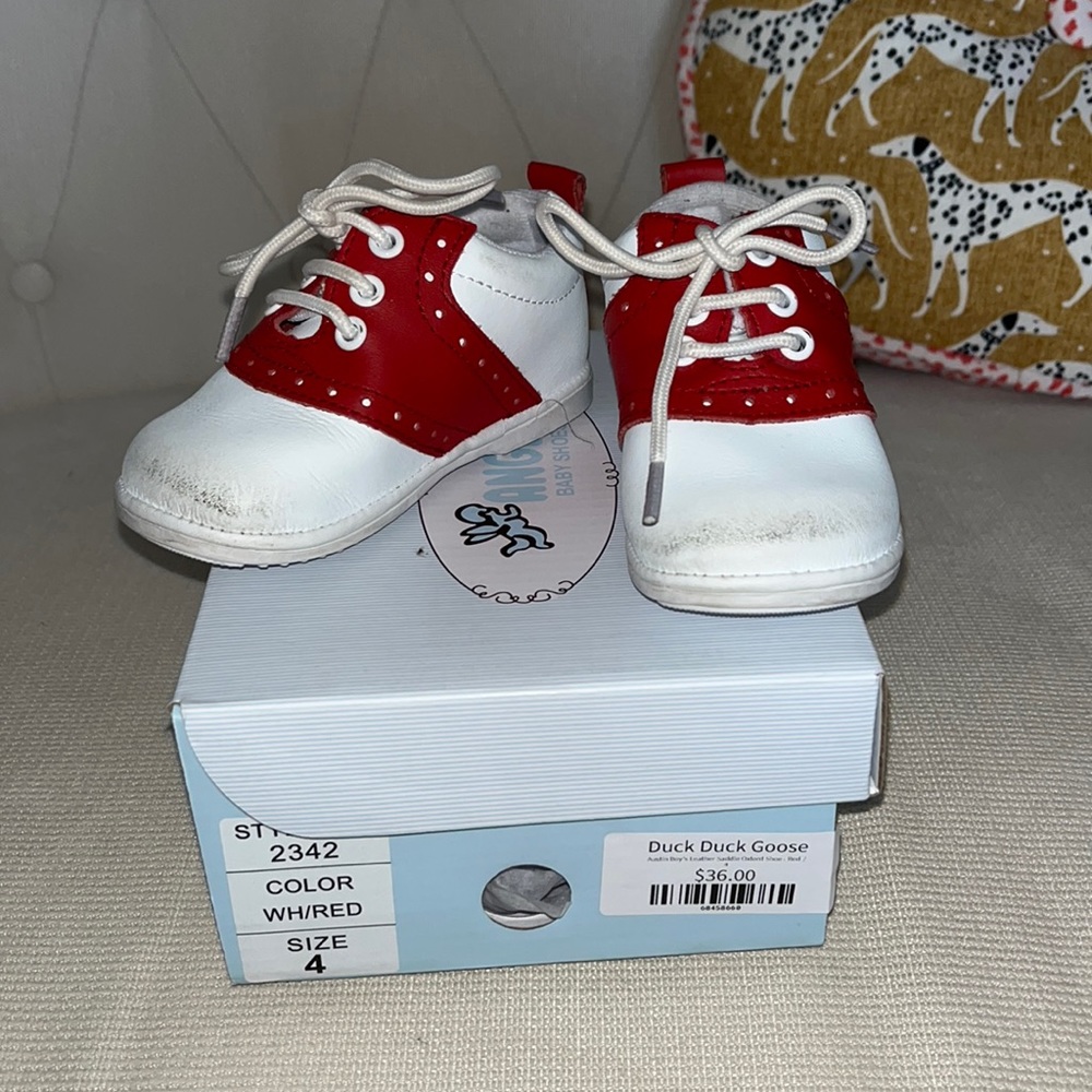 ❤️Angel red and white saddle Oxford baby shoes ❤️